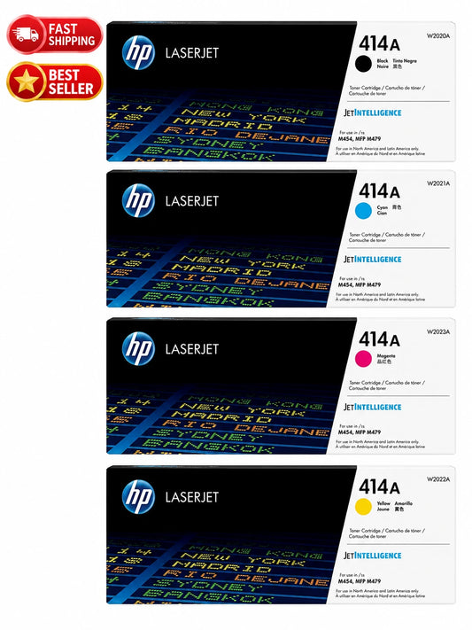 Original HP 414A Toner Cartridge Full Set 4Pack W2020A W2021A W2022A W2023A CMYK