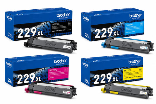 NEW Brother TN229XL High-yield Black Cyan Yellow Magenta Toner Cartridge Set 4PK